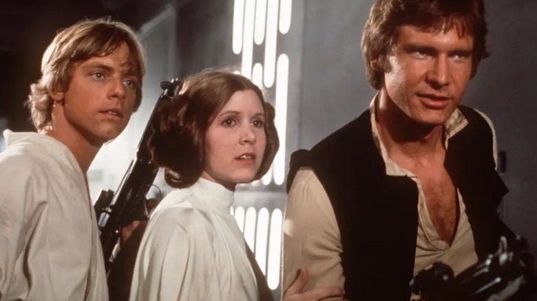 Mark Hamill, Carrie Fisher, Harrison Ford, Guerra de las Galaxias