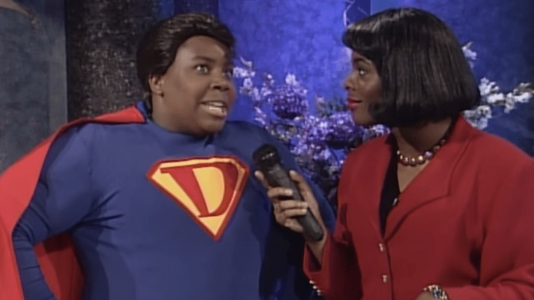 Kenan Thompson as Superdude and Kel Mitchell as Okrah on All That