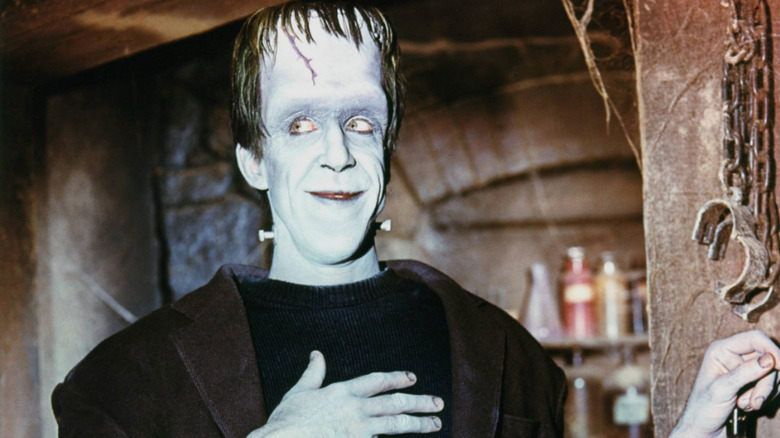 Fred Gwynne in a colorized photo of him from "The Munsters"
