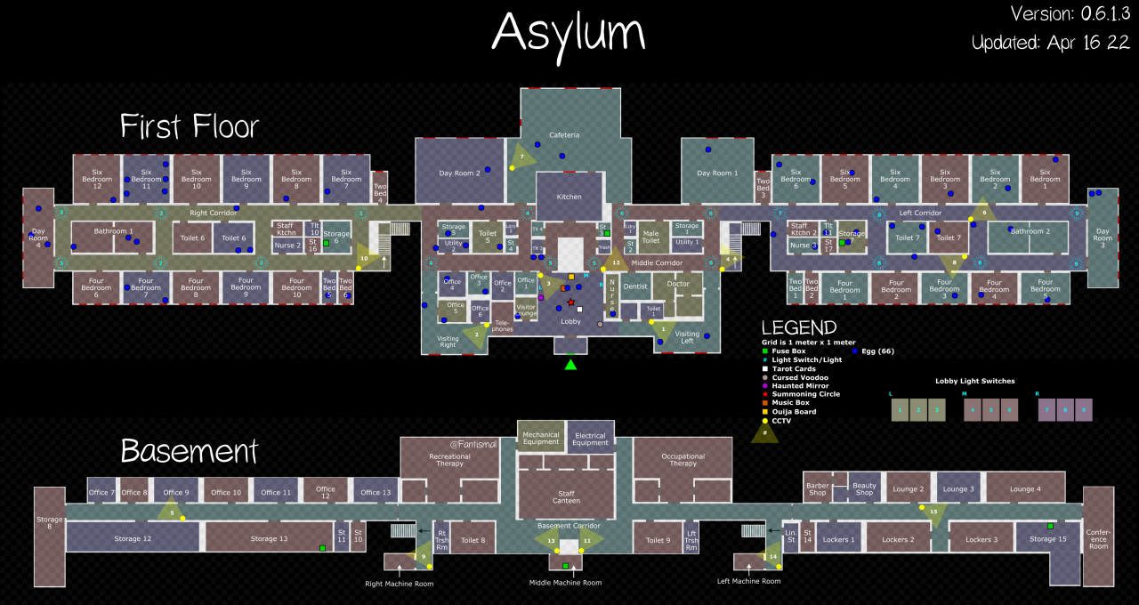 asylum phasmophobia cursed item locations