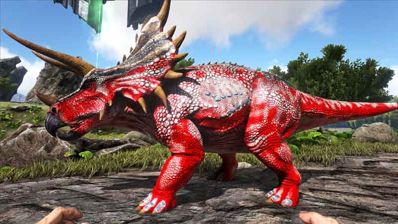 كيفية ترويض الدراجة ثلاثية العجلات (Tek Triceratops) في لعبة Survival Evolved ARK Genesis