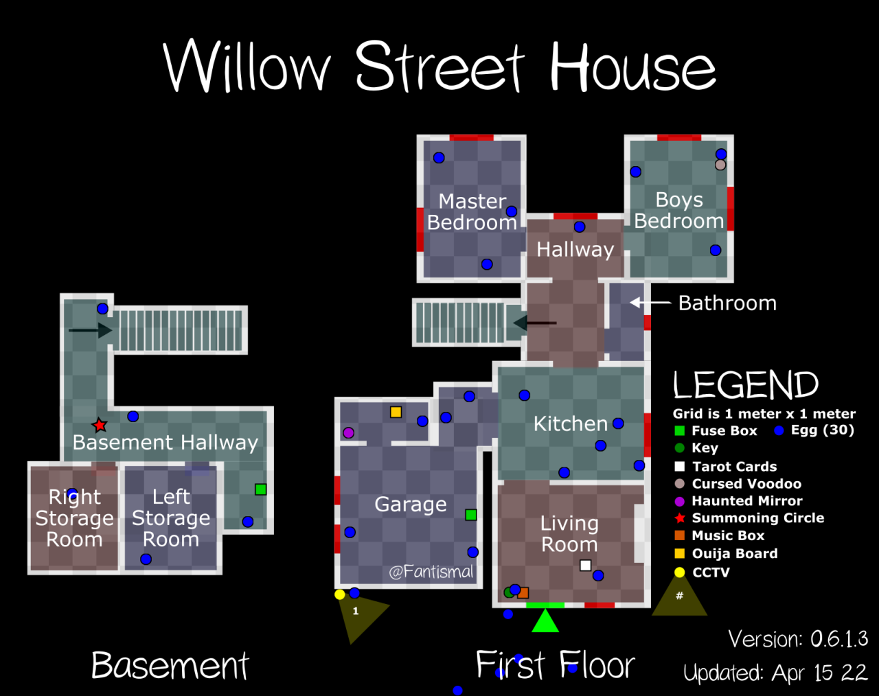 willow street house phasmophobia cursed object location