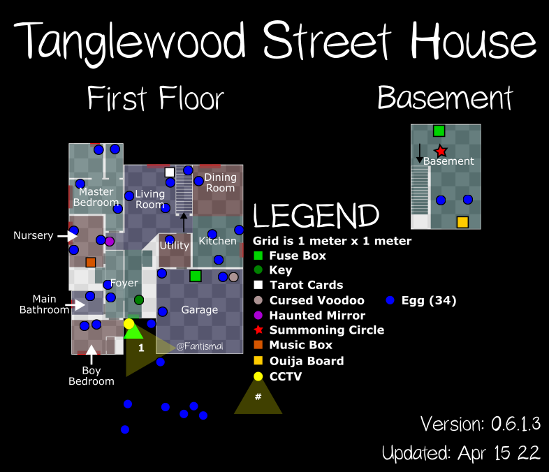 tanglewood st house phasmophobia cursed object location