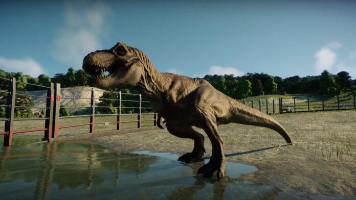 tyrannosaurus rex from jurassic world evolution 2