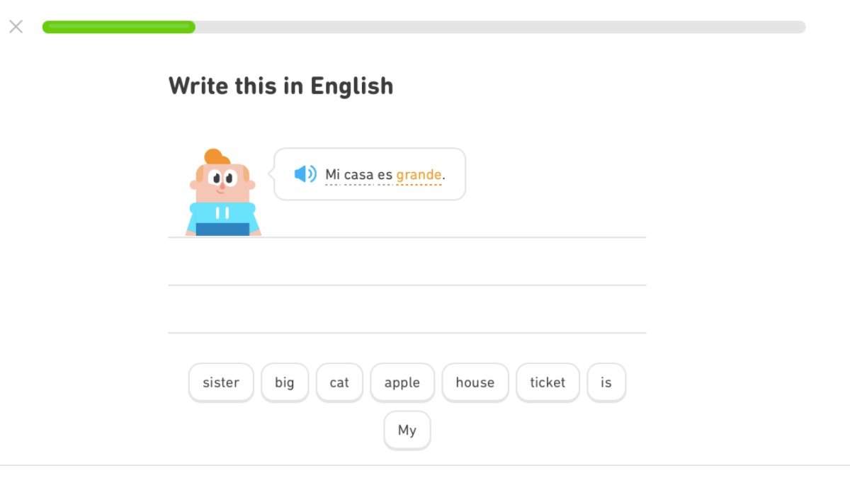 Ag foghlaim Spáinnise le Duolingo