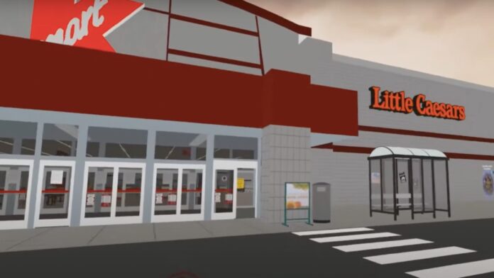 the front of kmart world in vrchat