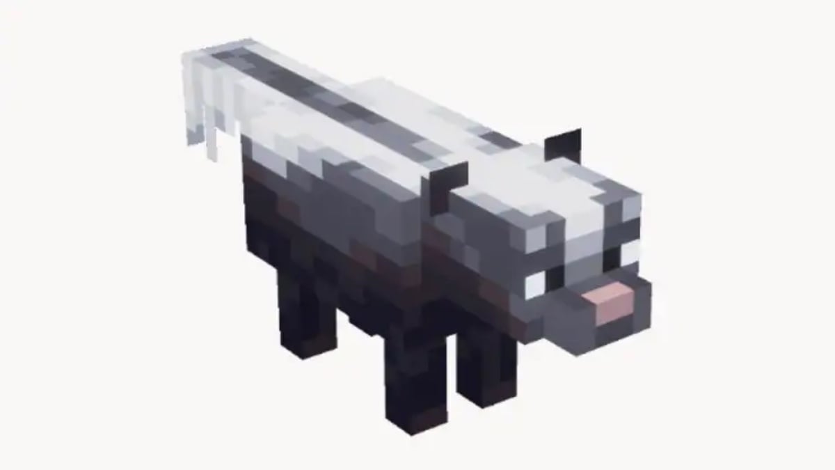 Ein Stinktier aus Minecraft Dungeons.