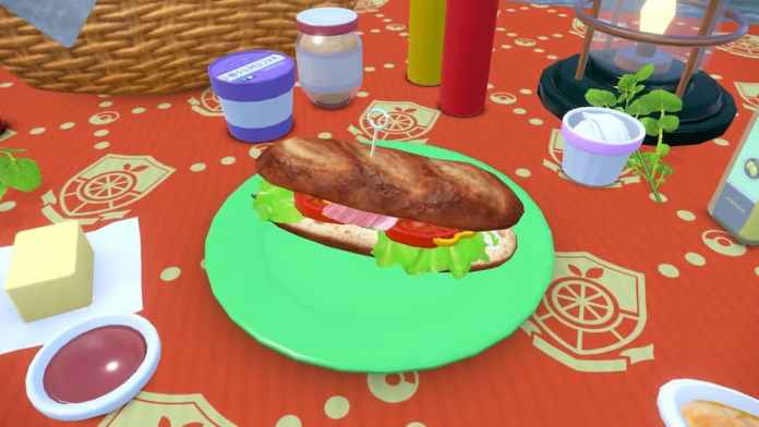 Pokemon Scarlet and Violet sandwich making