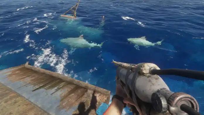 Stranded Deep hunting sharks