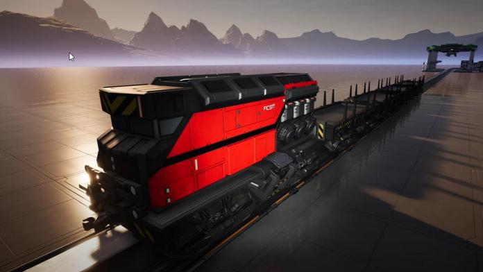 a red train in satisfactory