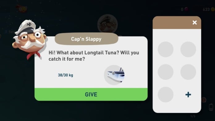 Exchanging items in Creatures of the Deep.
