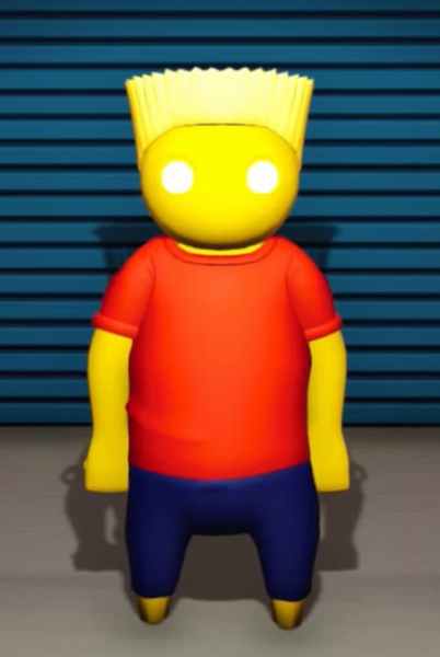 Gang Beasts Bart Simpson costume