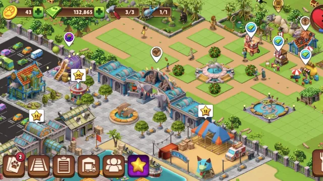 The zoo map in Zoo Life: Animal Park.